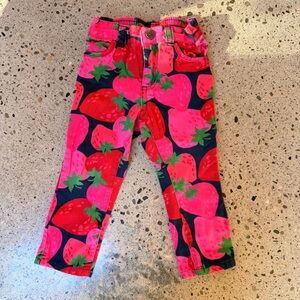 Crazy 8 Pink and Green Strawberry Jeans